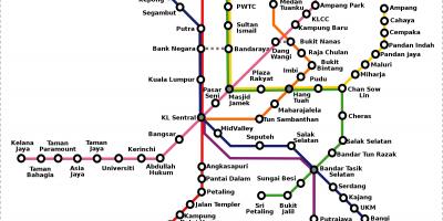 Malajzia metró térkép