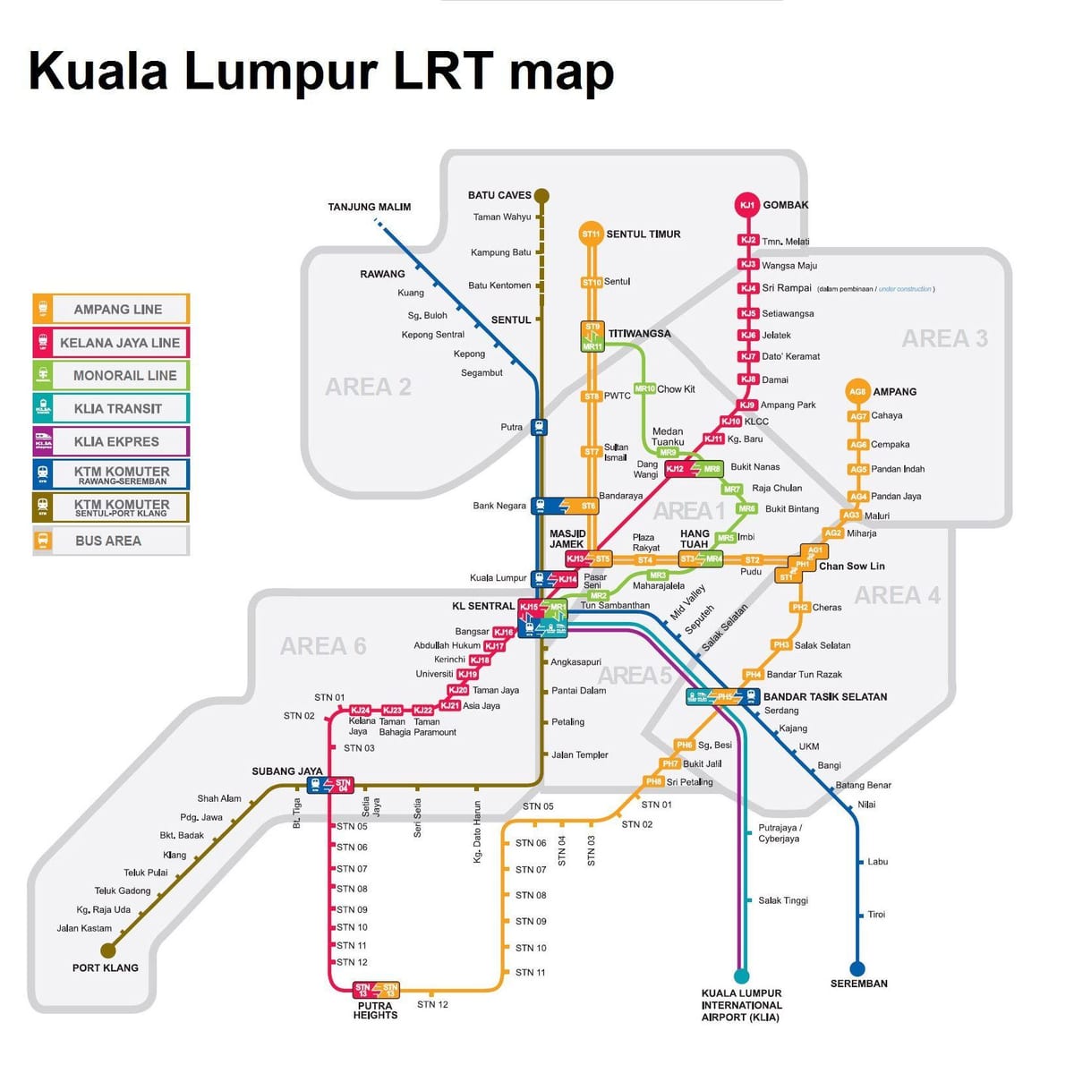 a vonat térkép kuala lumpur
