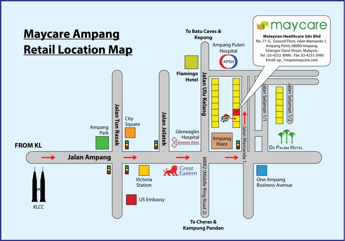 Térkép ampang park