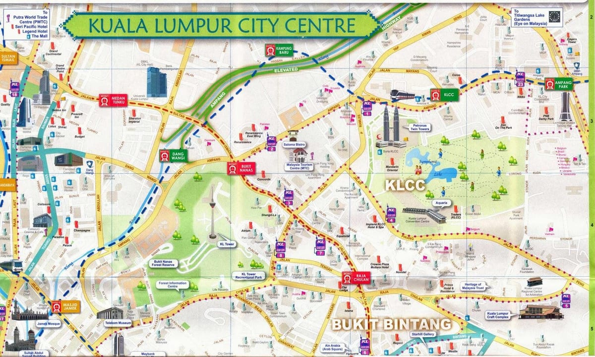bukit bintang kuala lumpur térkép