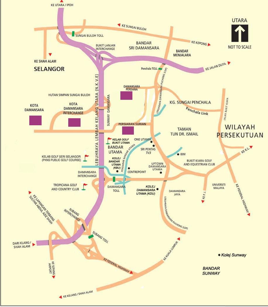 damansara térkép kuala lumpur