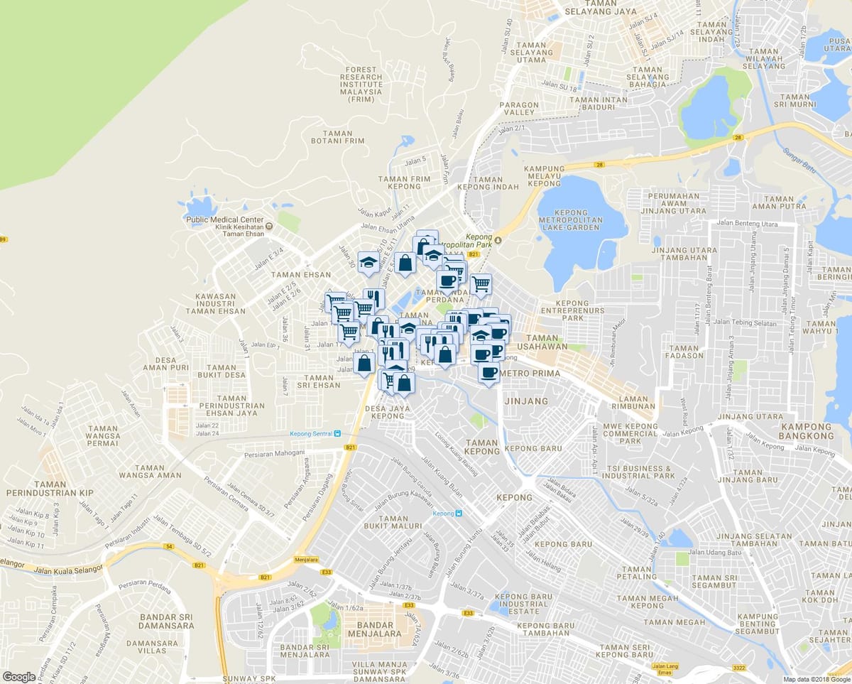 kepong kuala lumpur térkép