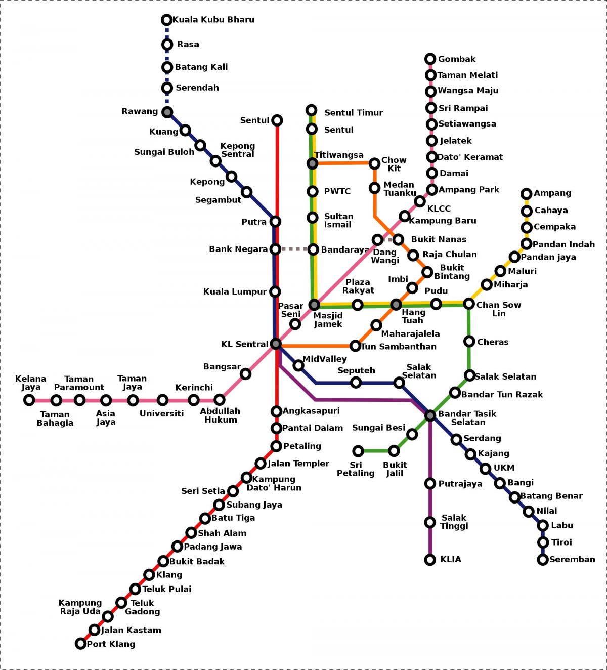 malajzia metró térkép