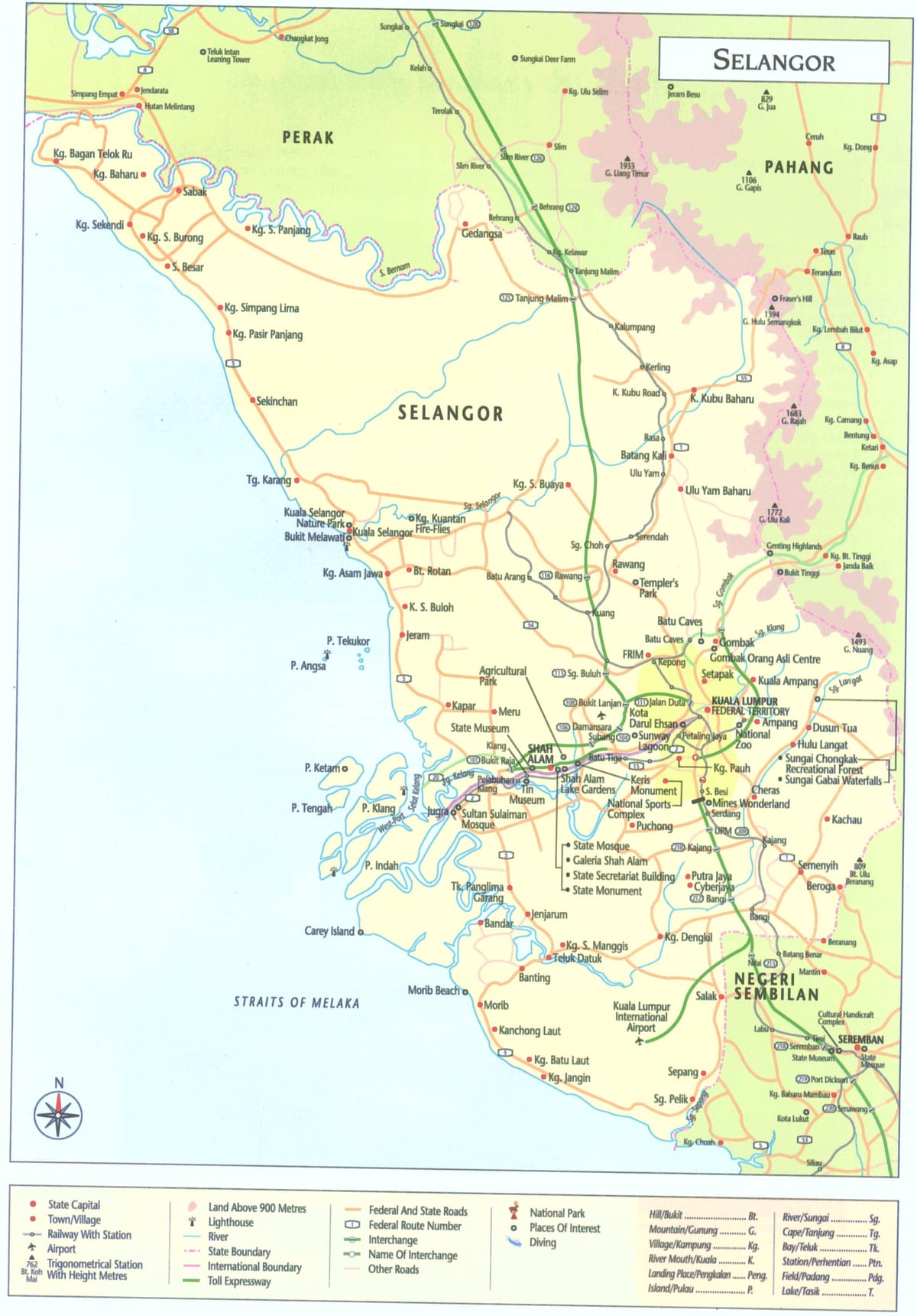 kuala lumpur selangor térkép