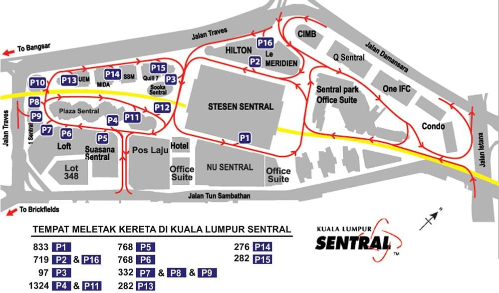 sentral station kuala lumpur térkép