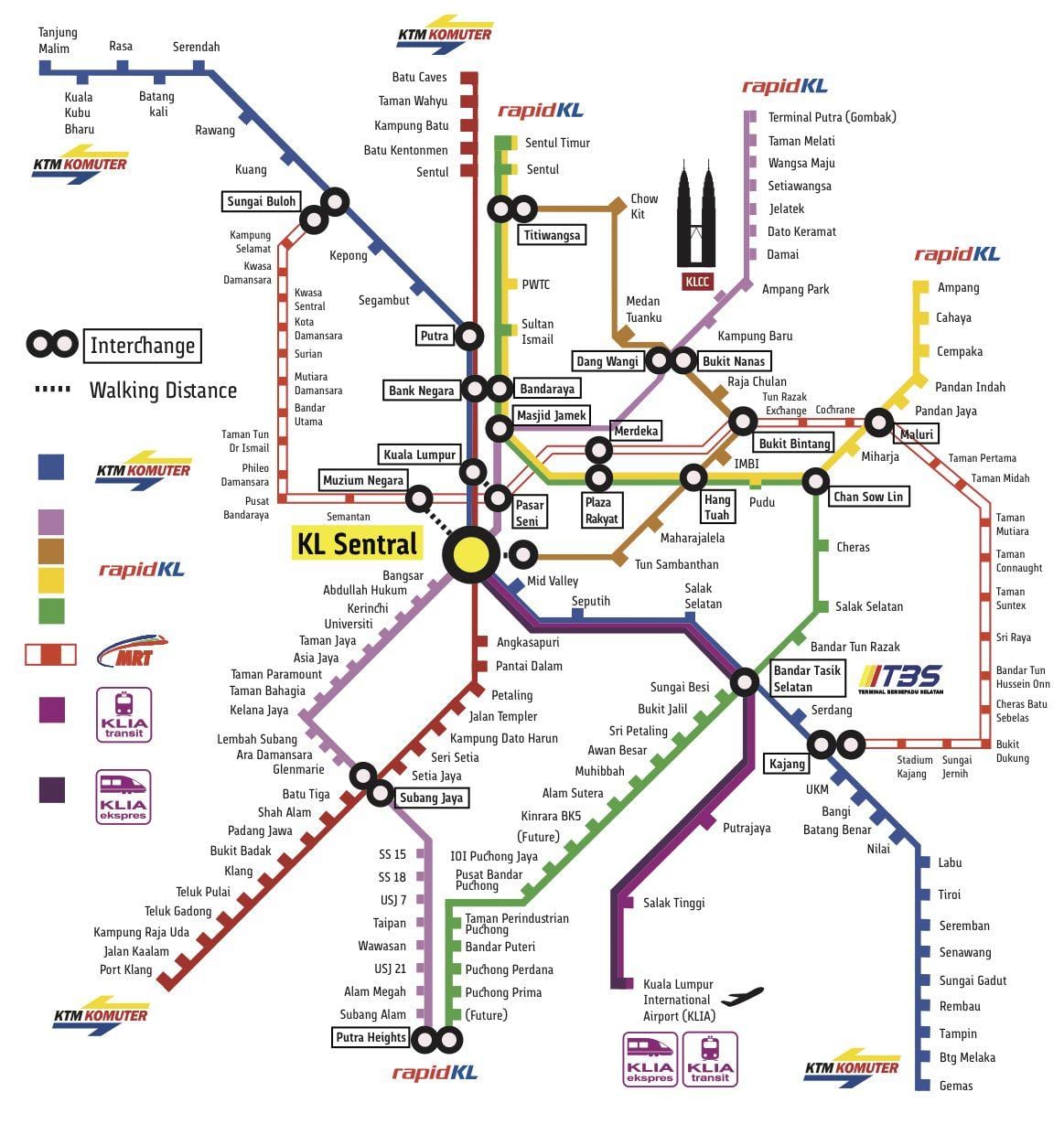 kl sentral pályaudvar térkép