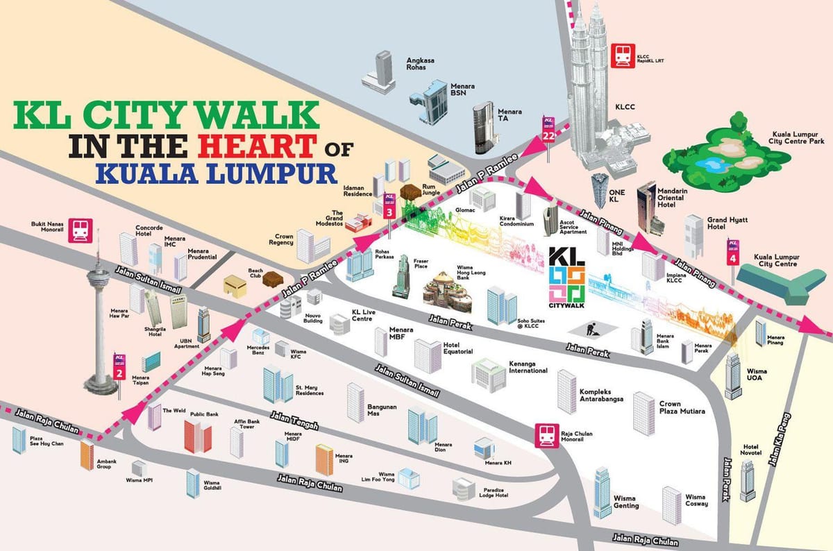 kuala lumpur túra térkép