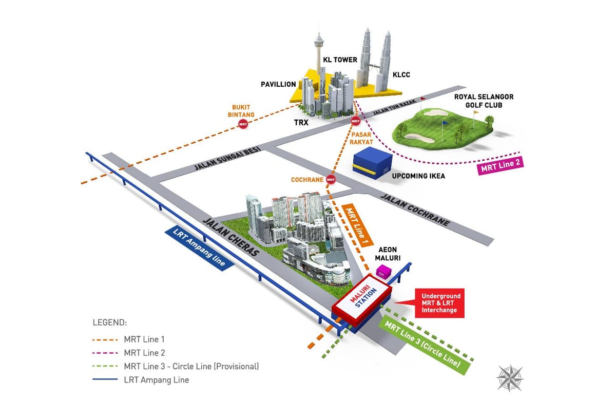 klcc lrt állomás térkép