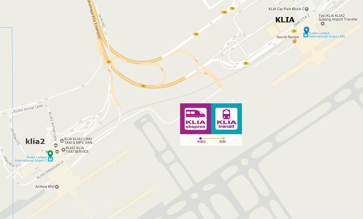 klia tranzit útvonal térkép