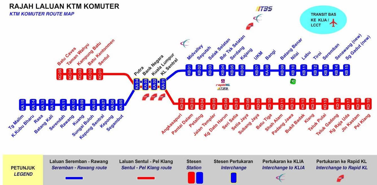 kl komuter térkép