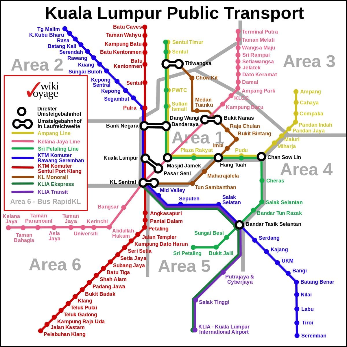 tömegközlekedés kuala lumpur térkép