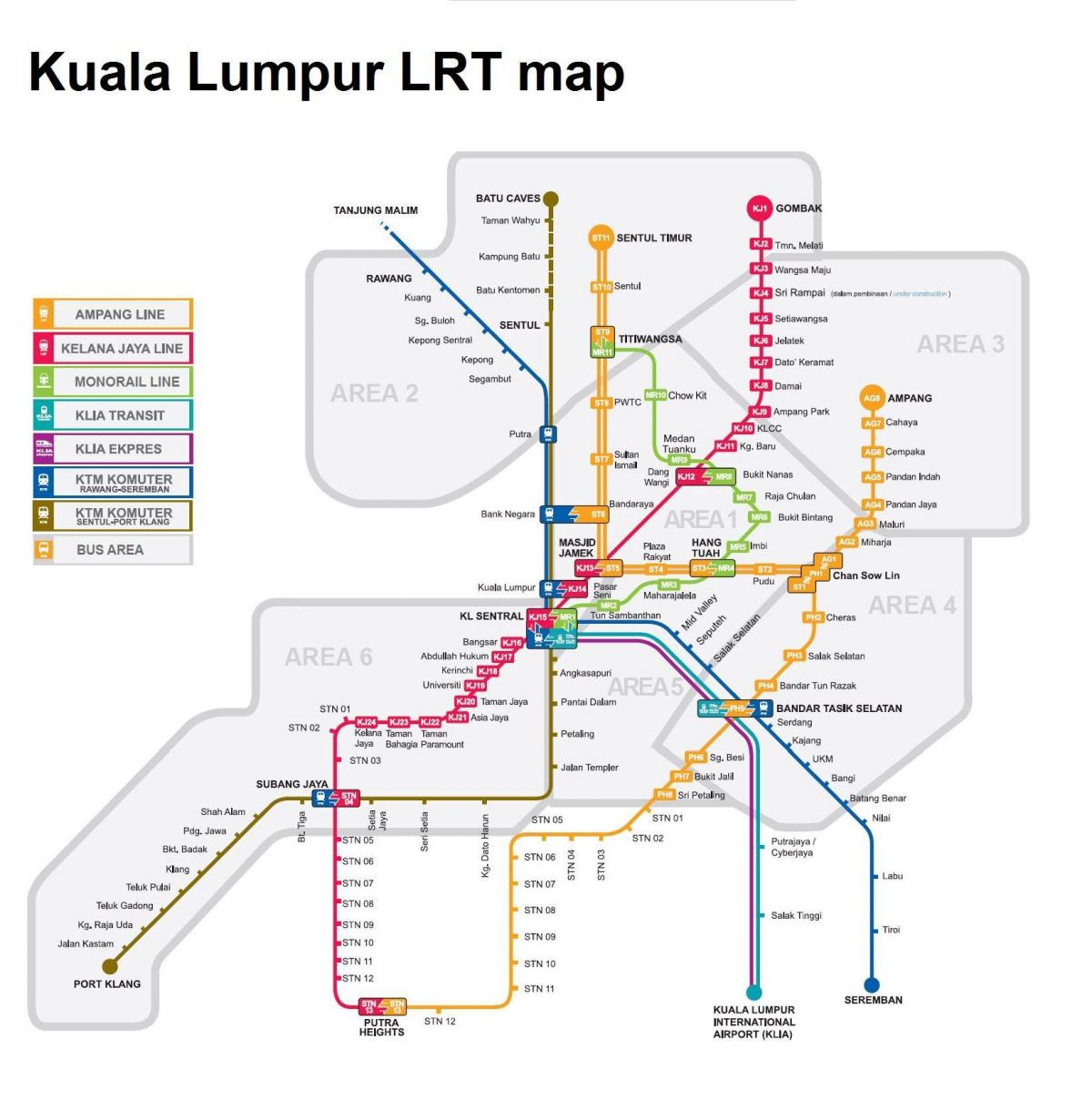 lrt térkép kl malajzia