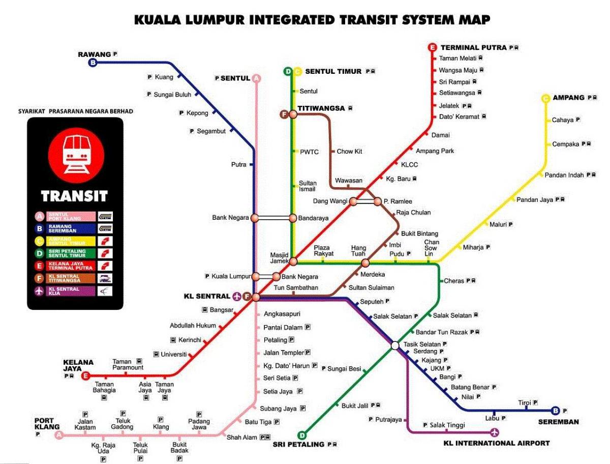 metró térkép kuala lumpur