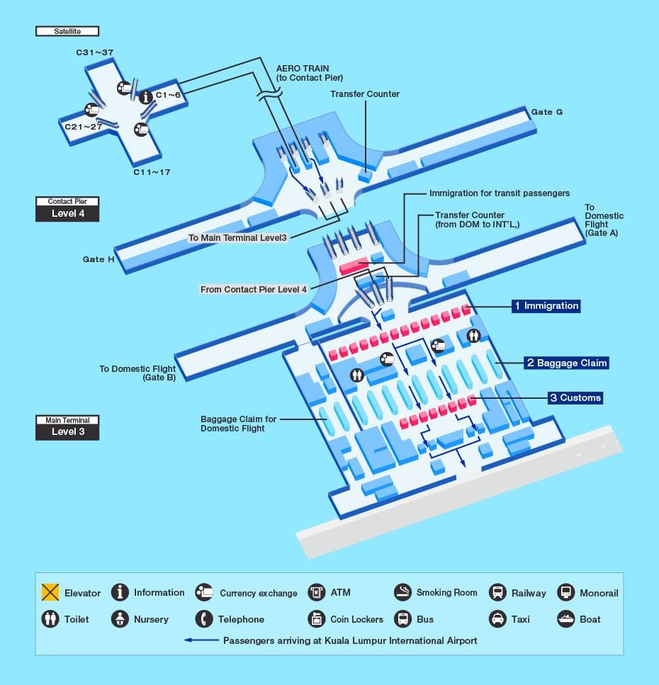 klia terminál térkép