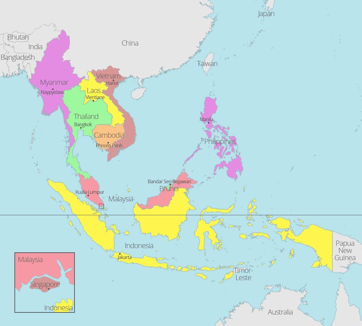 kuala lumpur elhelyezkedés a világ térkép