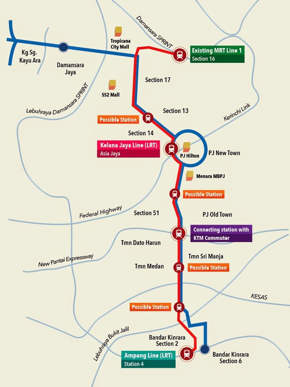 kelana jaya lrt állomás térkép