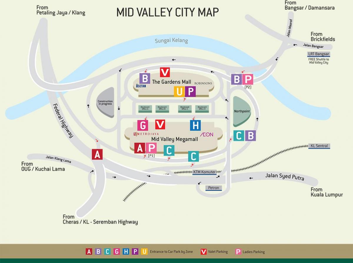 Térkép mid valley bevásárlóközpont