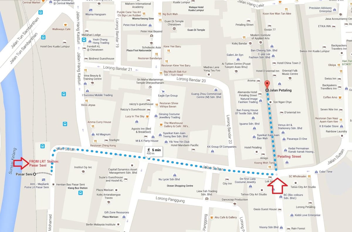 lrt pasar seni térkép