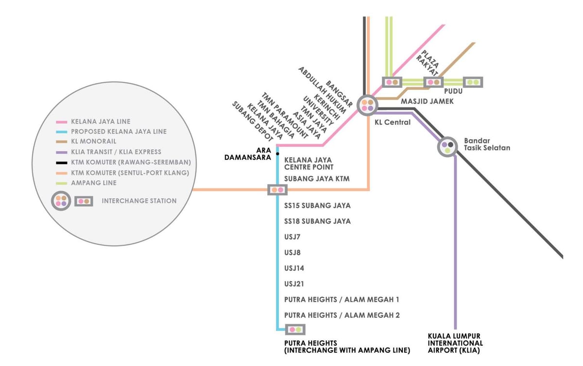 ampang park lrt állomás térkép