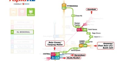 Kuala lumpur egysínű térkép