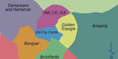 Kuala lumpur kerületi térkép