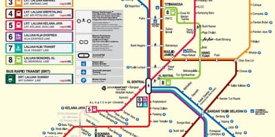 Lrt vonal térkép kuala lumpur