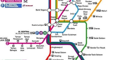 Klia express útvonal térkép