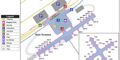 Kuala lumpur nemzetközi repülőtér, terminál térkép