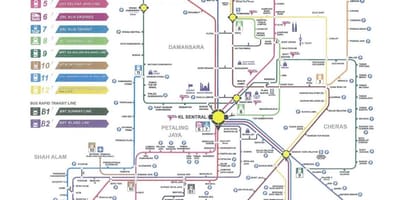 Kuala lumpur átmenő vasúti térkép