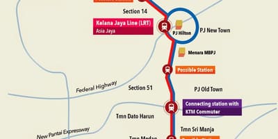 Kelana jaya lrt állomás térkép