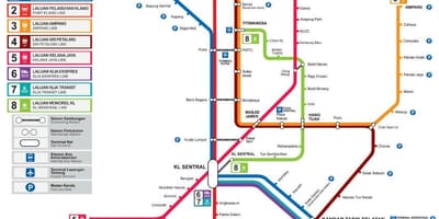 A vonat útvonal térkép malajzia