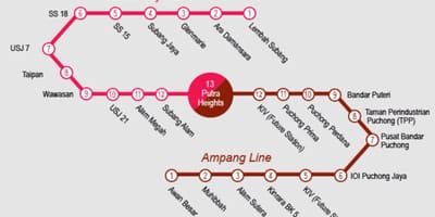 Kl sentral lrt térkép