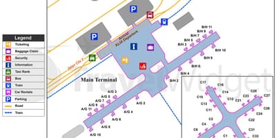 Kuala lumpur fő repülőtéri terminál térkép